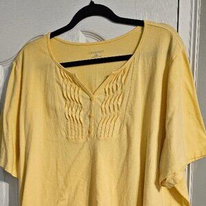Yellow 3X Top with Scalloped Bib